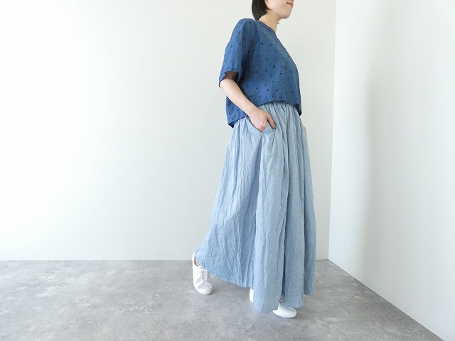 シャンブレーギャザースカート