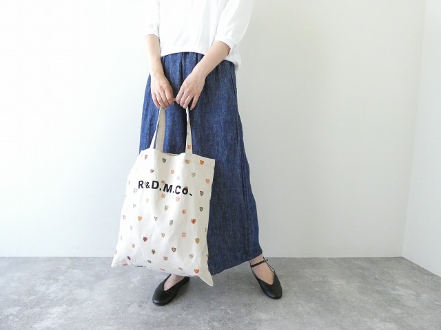 COTTON LINEN COAT OF ARMS TOTE BAG