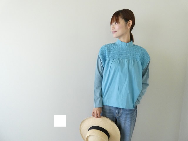 B天竺 スモッキング刺繍プルオーバー