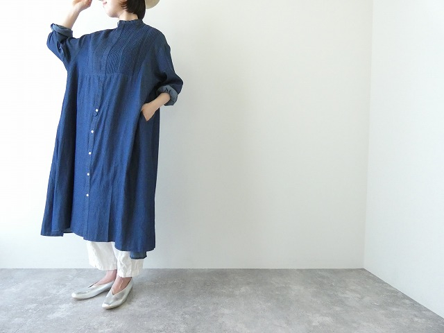 ピンタック&レースデザインワンピース