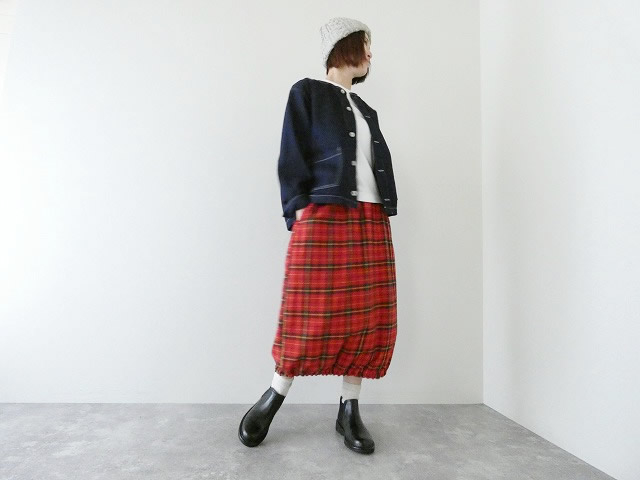 リサイクルチェックバルーンスカート