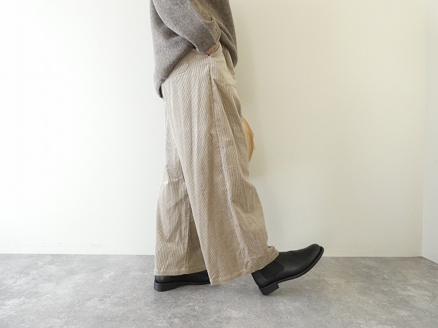 サッカー8Wコール天フロント紐付きパンツ