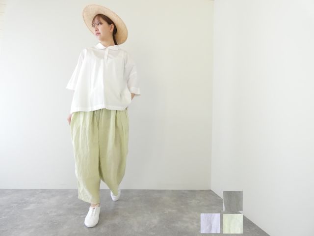 リネンカミーユタックパンツ