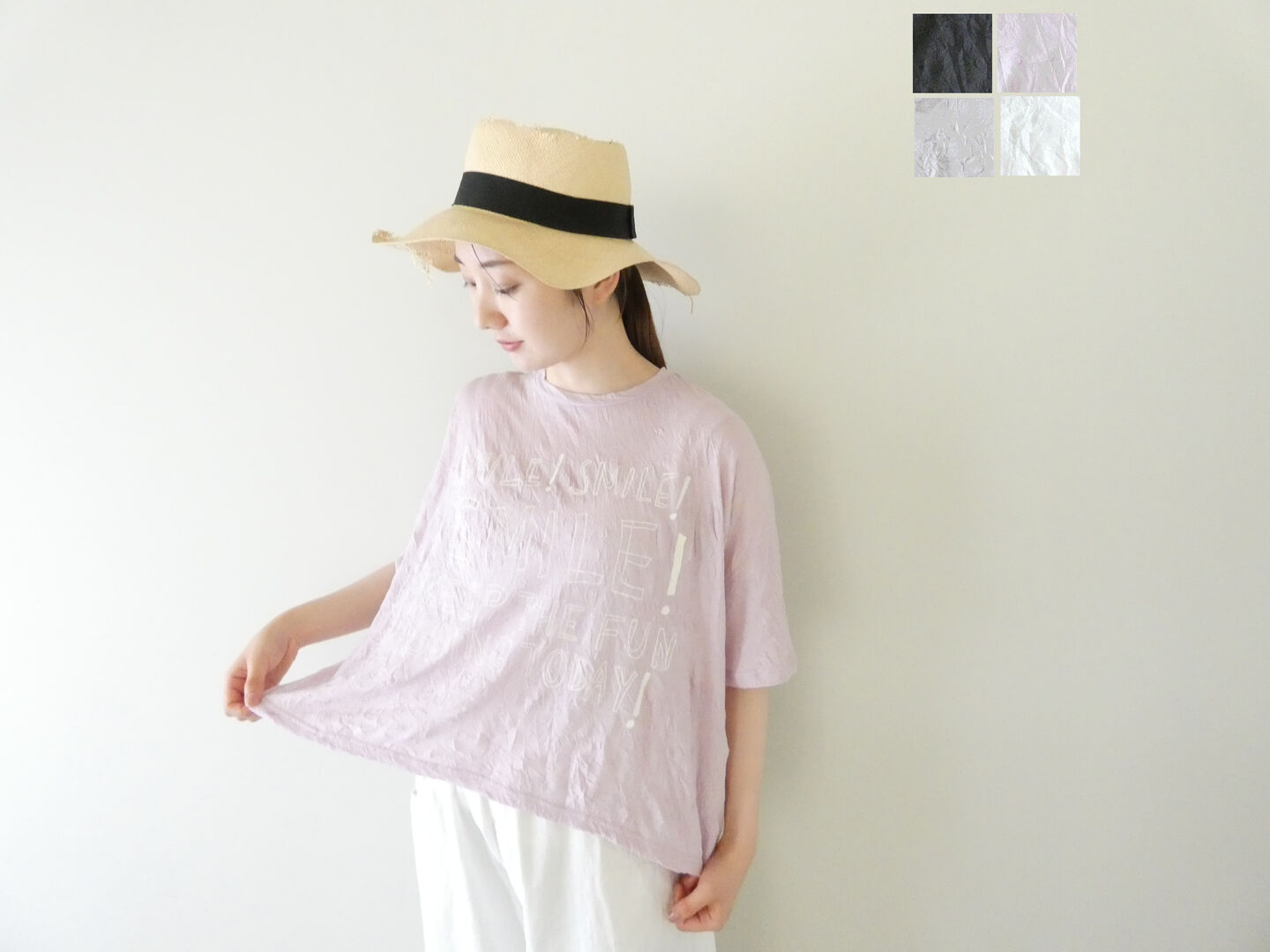 ワッシャーライトプリントTシャツ
