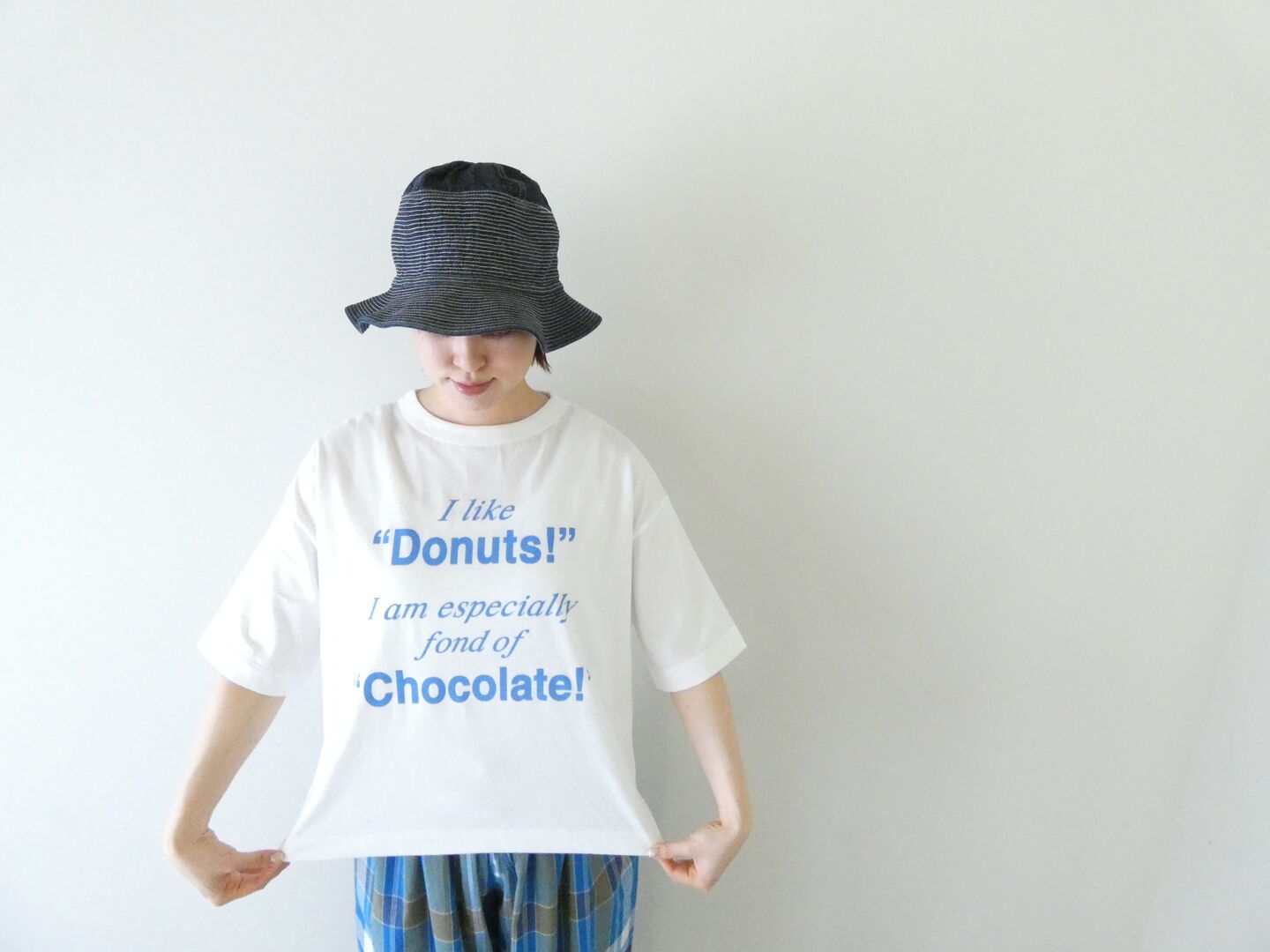きれいめ天竺プリントTEE　Donuts！Chocolate！