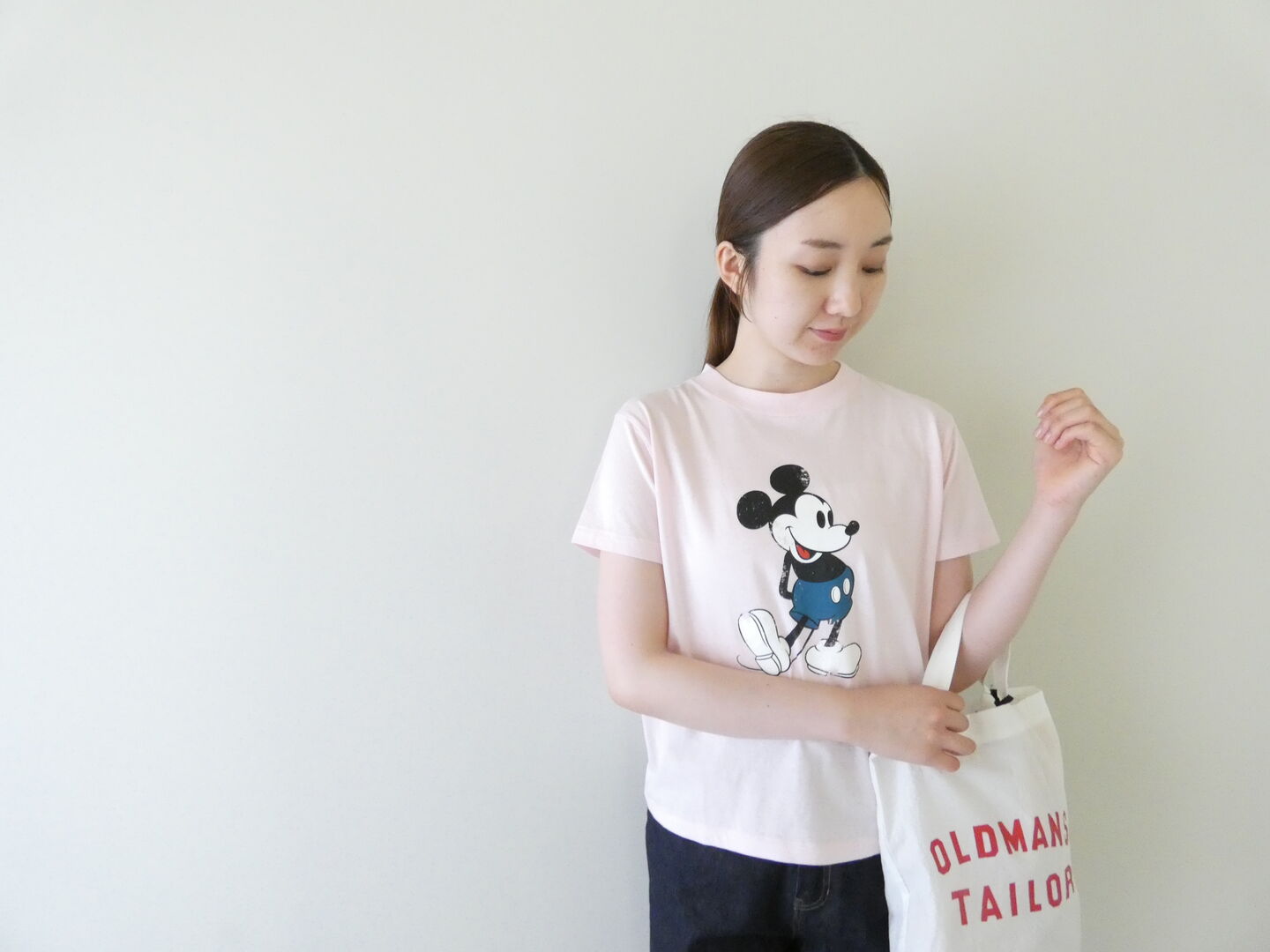 MickeyプリントTシャツ
