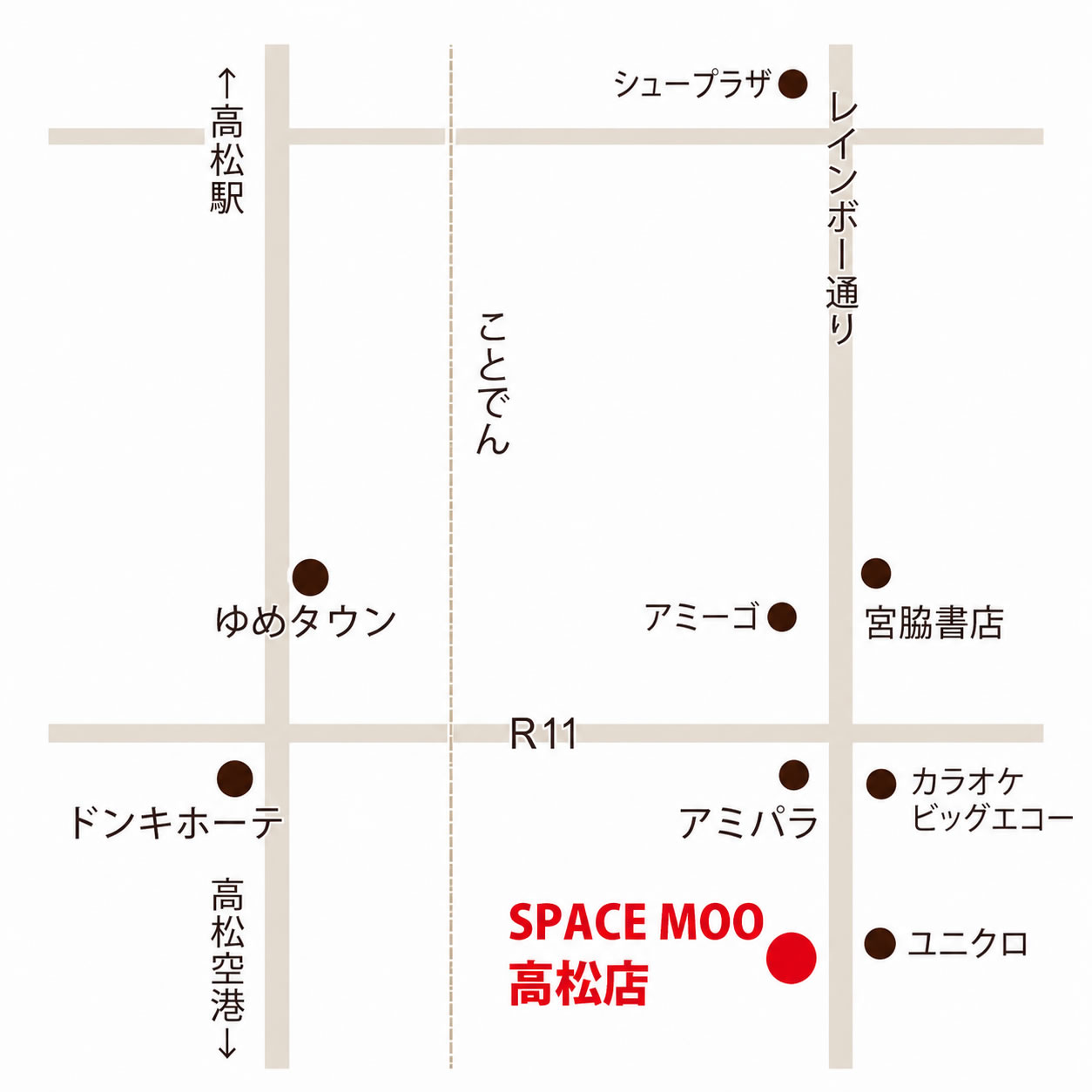高松店の地図